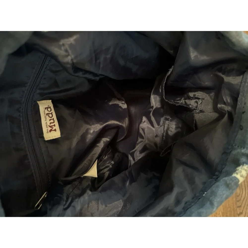 Mudd Blue‎ Denim Owl Print Backpack
